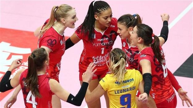 Volley femminile, Serie A1: Busto Arsizio vince contro Cuneo 3-0