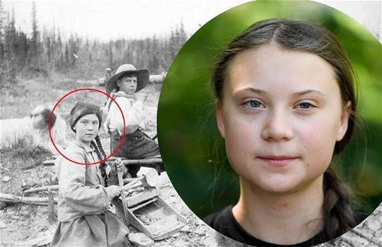 Greta Thunberg viaggia nel tempo? Una foto di 120 anni fa impazzire il popolo del web