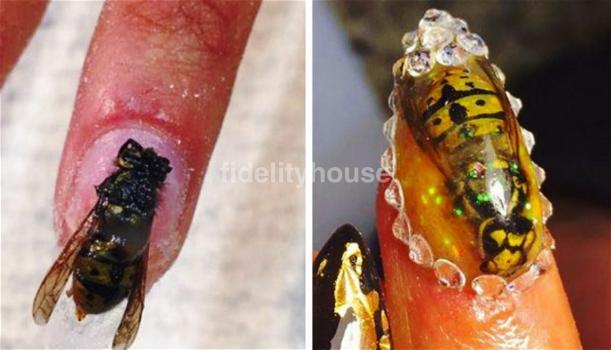 La nuova moda del momento: la Nail Art con gli insetti morti sulle unghie spopola in rete