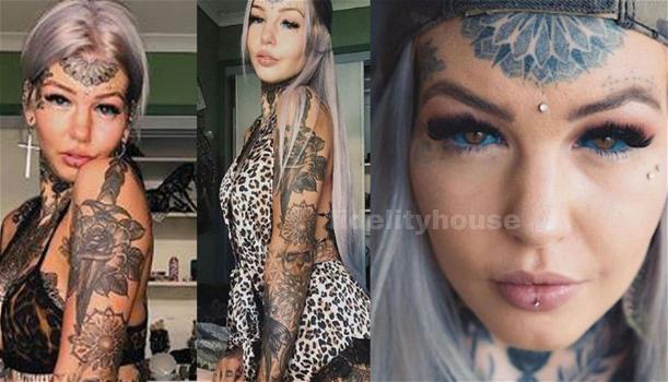 Amber, la “ragazza drago” che ha speso più di 16mila euro per riempire il suo corpo di tatuaggi