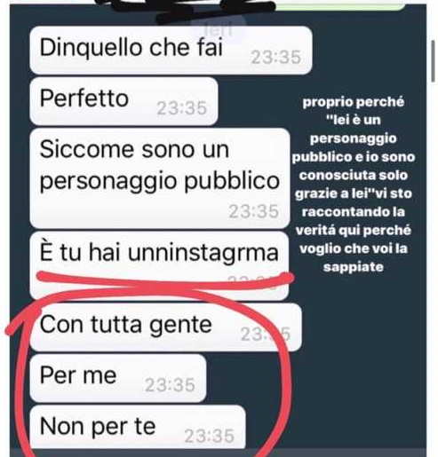 Lite Guendalina Tavassi-figlia, spuntano delle chat private. Imparato: “Sono schifato!”