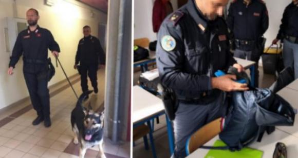 Anzio: alunni escono per l’esercitazione antincendio, la polizia entra e trova la droga