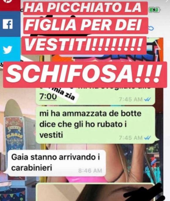 Lite Guendalina Tavassi-figlia, spuntano delle chat private. Imparato: “Sono schifato!”