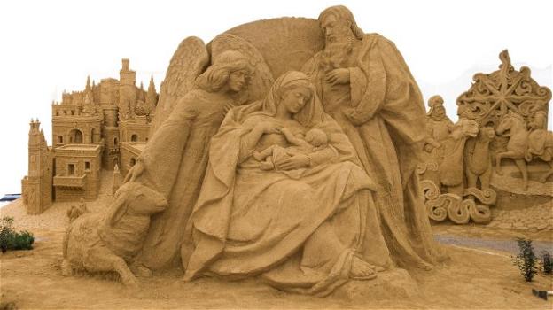 Scorrano, Lecce: presepe di sabbia ispirato a San Francesco, Don Tonino Bello e Gandhi