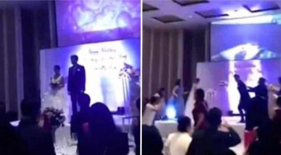Sposo mostra il video del tradimento della sposa durante la cerimonia