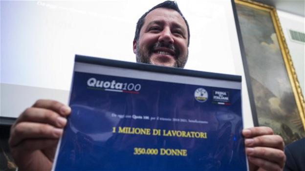 Pensioni: Salvini barricadiero contro l’ipotesi di cancellare Quota 100