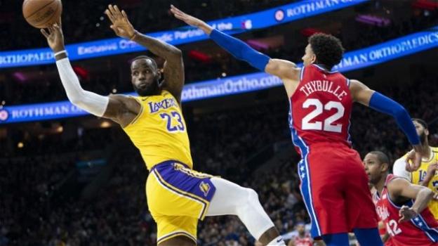 NBA, 25 gennaio 2020: LeBron passa Kobe per punti in carriera, ma i 76ers battono i Lakers