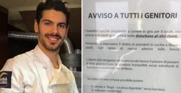 “Lasciate i bambini maleducati a casa”: la provocazione del pizzaiolo di Sondrio
