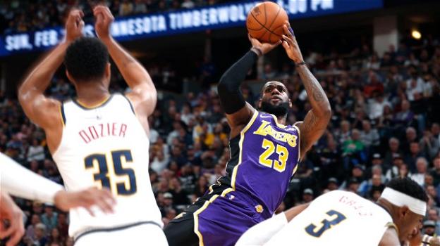 NBA, 12 febbraio 2020: i Lakers superano all’overtime fuori casa i Nuggets, i Jazz spengono gli Heat