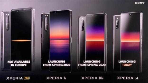 Sony ufficializza i cameraphone Xperia 1 Mark II, Xperia 10 Mark II ed Xperia Pro