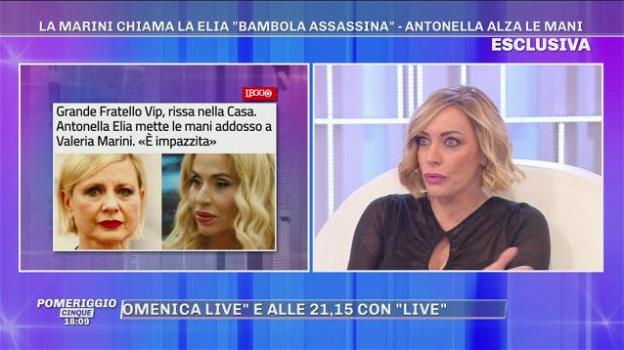 Pomeriggio Cinque, Karina Cascella attacca Antonella Elia e Valeria Marini: "Non sopporto nessuna delle due"