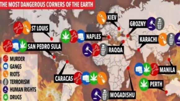 Napoli inserito nella classifica del The Sun delle 10 città pericolose con Raqqa e Mogadiscio