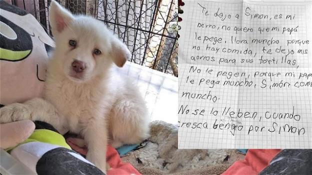 Messico: bambino abbandona un cane con un messaggio straziante