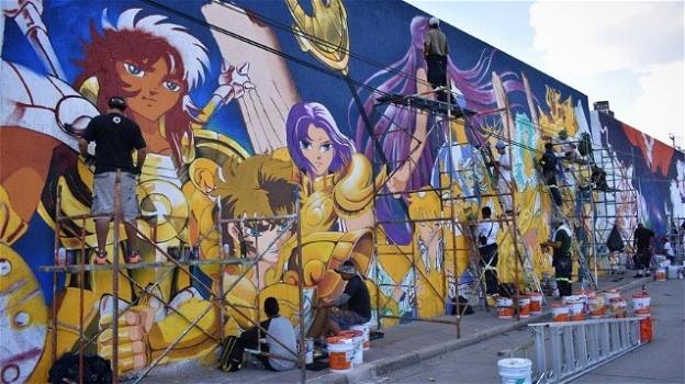 "I Cavalieri dello Zodiaco": sta nascendo un murale di 80 metri dedicato a Saint Seiya