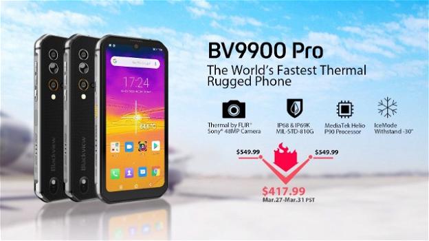 Blackview BV9900 Pro: rugged phone ancora più potente, con termocamera