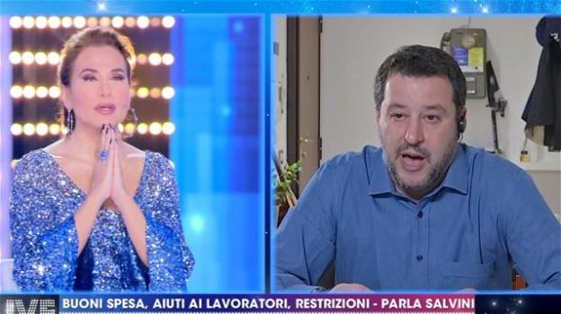 Live – Non è la D’Urso, la preghiera in diretta tra Barbara D’Urso e Matteo Salvini
