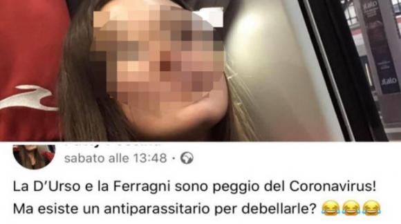 Scrive sui social che la Ferragni e la D’Urso sono peggio del coronavirus: se lo prende