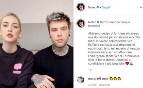 Raccolta fondi Ferragnez: ecco i VIP che hanno donato e tutte le cifre