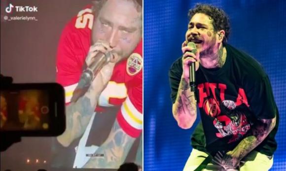 Post Malone in concerto: i fan preoccupati per le sue condizioni, lui interviene per rassicurarli