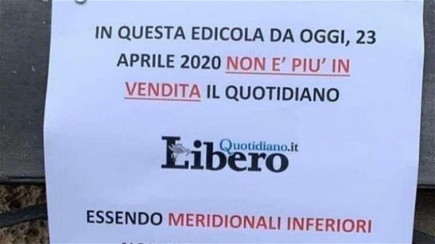 Le edicole del Sud boicottano il giornale diretto da Vittorio Feltri: "Essendo inferiori non vendiamo più Libero"