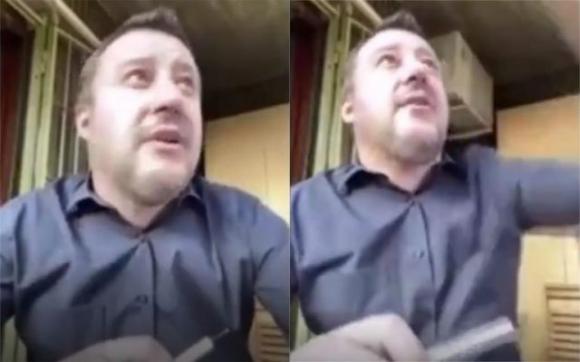 Matteo Salvini contestato dal balcone di casa da un vicino: “Dici solo … “
