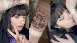 Coronavirus, la ragazza si tatua il premier Conte sul braccio: “Andrà tutto bene”