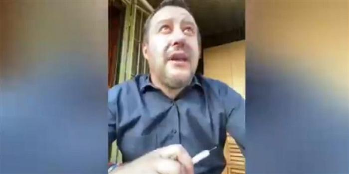 “Dici solo stronz**e!”, vicino di casa interrompe la diretta Facebook di Salvini urlando
