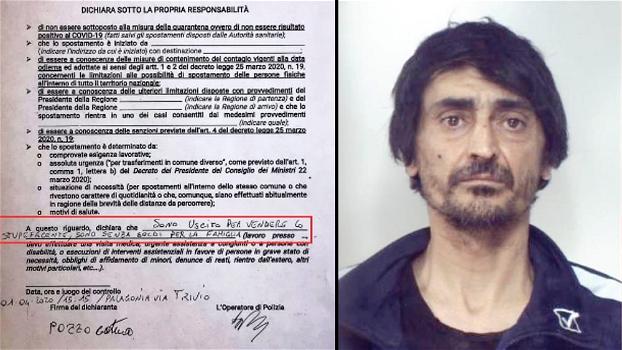 Catania: scrive sulla certificazione “sono uscito per vendere droga”