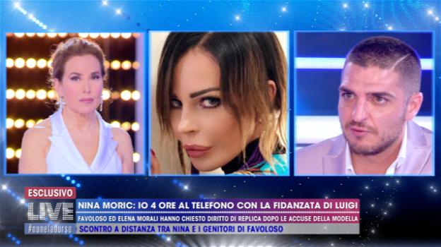 Live – Non è la D’Urso, Luigi Mario Favoloso denuncia Nina Morić: "Non ho mai ricattato Elena Morali"