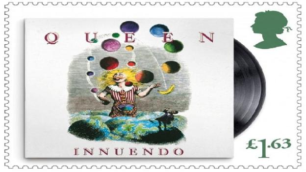 Emissione di francobolli in Inghilterra per celebrare i Queen