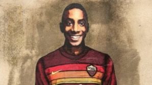 Un murale per Willy Monteiro con la maglia della Roma
