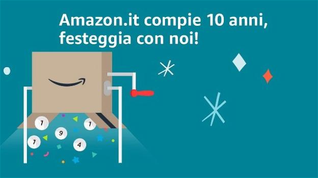 Amazon compie 10 anni di attività e festeggia con 10.000 euro di buoni regalo