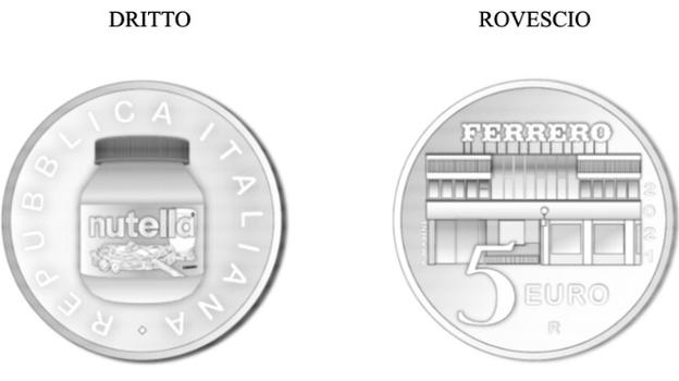 In questo 2021 una moneta da 5 euro per la Nutella