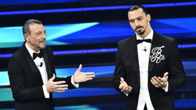 Festival di Sanremo, Zlatan Ibrahimović e la gag con Amadeus: "Pe te è un onore avermi qua"