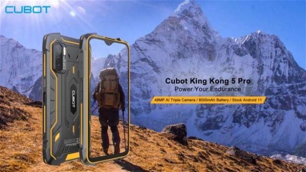 Cubot King Kong 5 Pro: ufficiale con maxi batteria da 8000 mAh, speaker stereo e Android 11