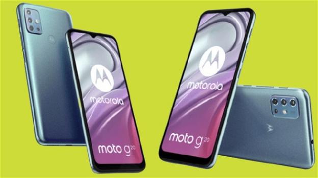 Moto G20: ufficiale il low cost con quadcamera e maxi batteria