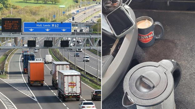 UK: fermato col cellulare alla guida, polizia scopre che si stava anche preparando un the
