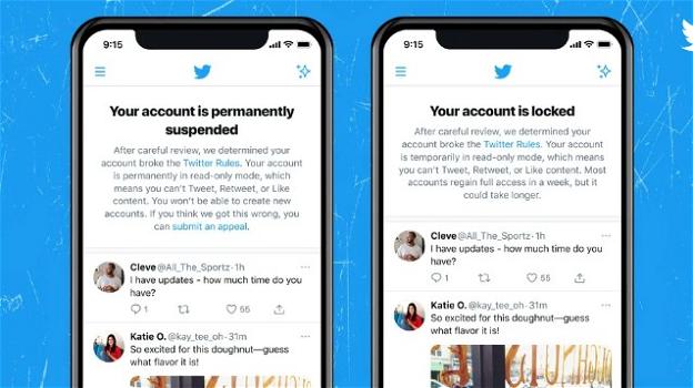 Twitter: test su avvisi per account puniti, voto risposte, notizie riassunte