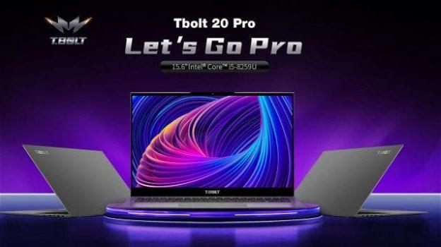 Tbolt 20 Pro: ufficiale il portatile premium di Teclast, con processori Intel Core