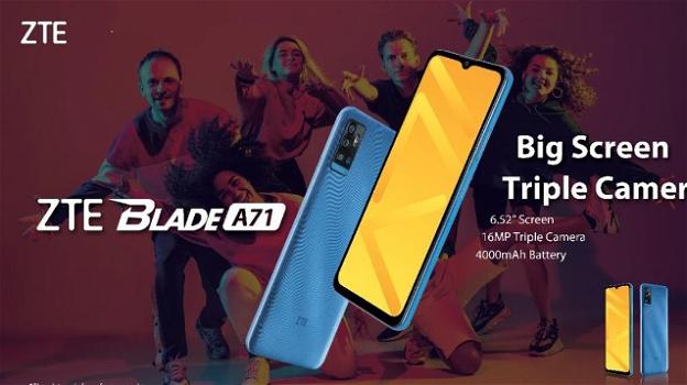 ZTE Blade A71: ufficiale lo smartphone low cost con Android 11 e modulo NFC