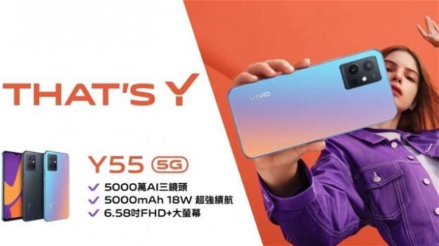 Vivo Y55: ufficiale lo smartphone low cost con maxi batteria, FullHD e 5G