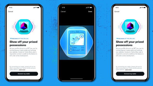 Twitter introduce i NFT (non fungible token) come immagini profilo