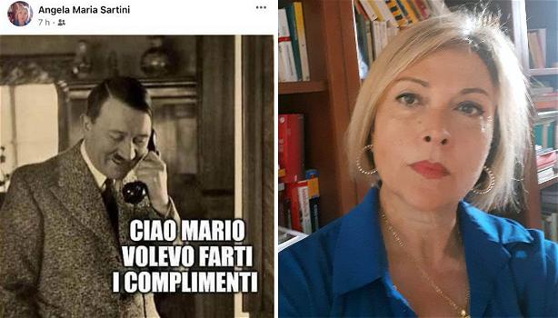 Leghista pubblica una foto di Adolf Hitler al telefono con Mario Draghi: "Ciao, Mario, volevo farti i complimenti"
