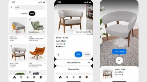 Pinterest: in roll-out il test dei mobili via smartphone in realtà aumentata