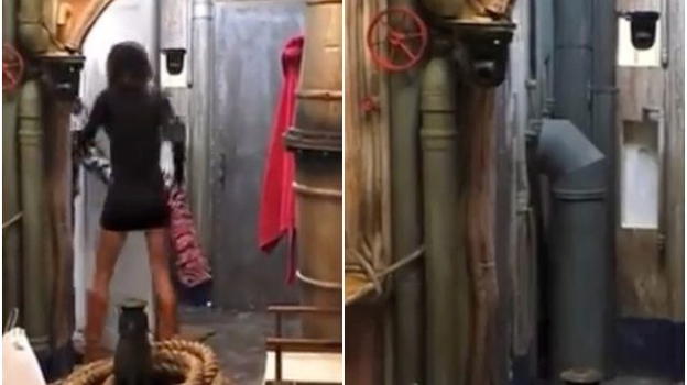 GF Vip, Alex Belli e Delia Duran si chiudono in bagno. Lei: "Non posso"