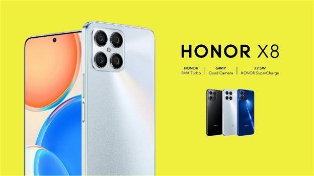 Honor X8: ufficiale il medio-gamma 4g con buona multimedialità e autonomia