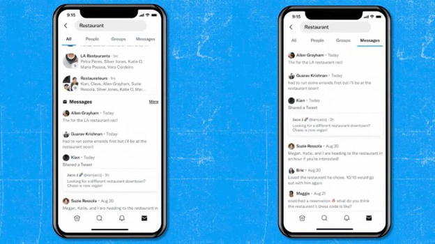 Twitter: nei messaggi privati DM arriva la ricerca per parole chiave