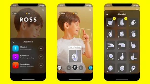 Snapchat: Lens per il linguaggio dei segni, report Snapchat Generation 2022