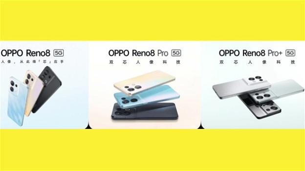 Oppo Reno 8 Series: ufficiali i nuovi medio-gamma premium con Android 12