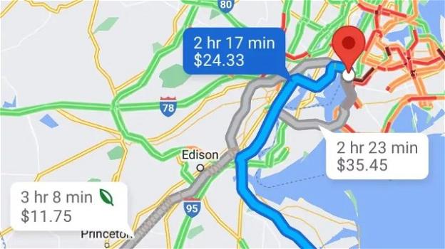 Google Maps: partito il roll-out della funzione per conoscere il costo dei pedaggi